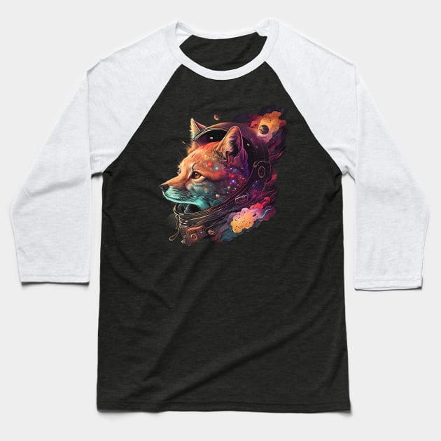 space fox Baseball T-Shirt by a cat cooking